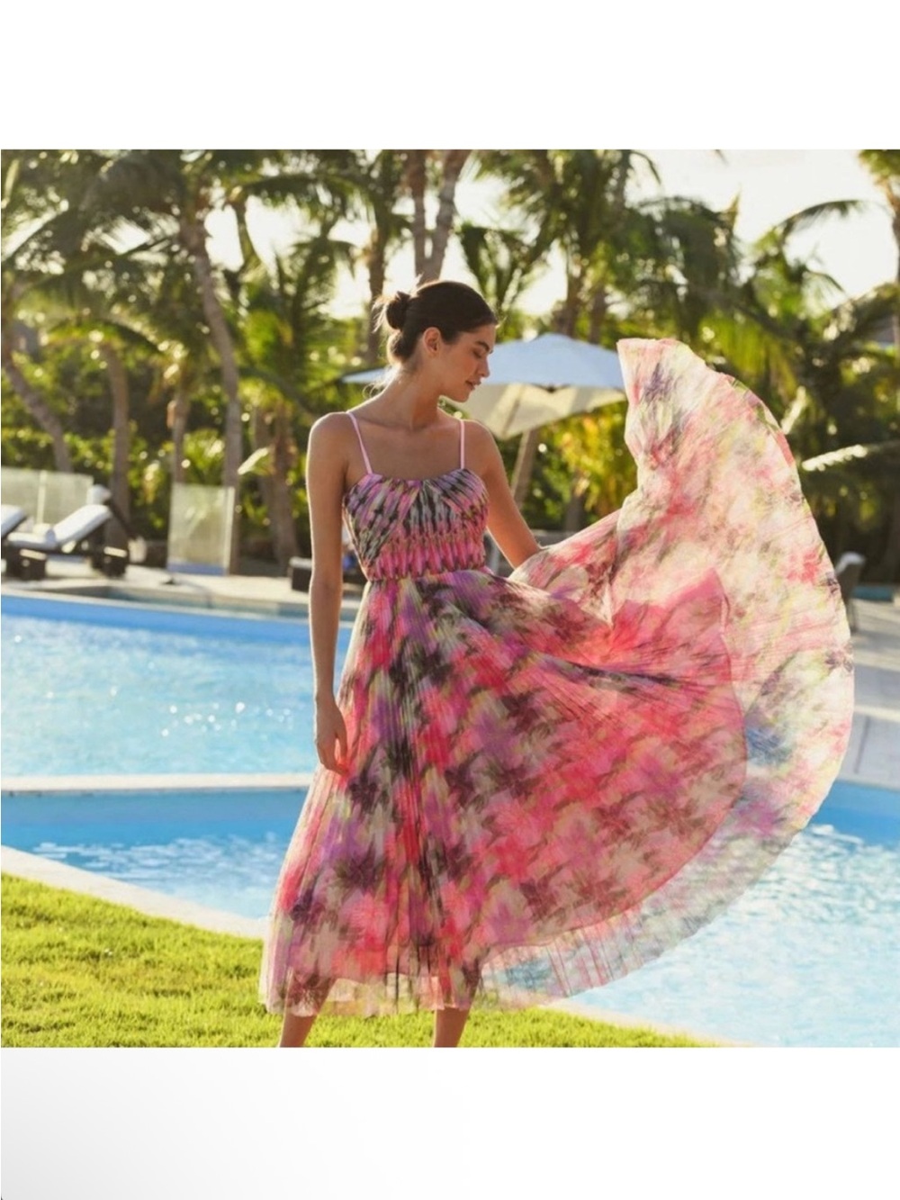 Hutch Vita Floral Chiffon Tulle Gown Dress size 4